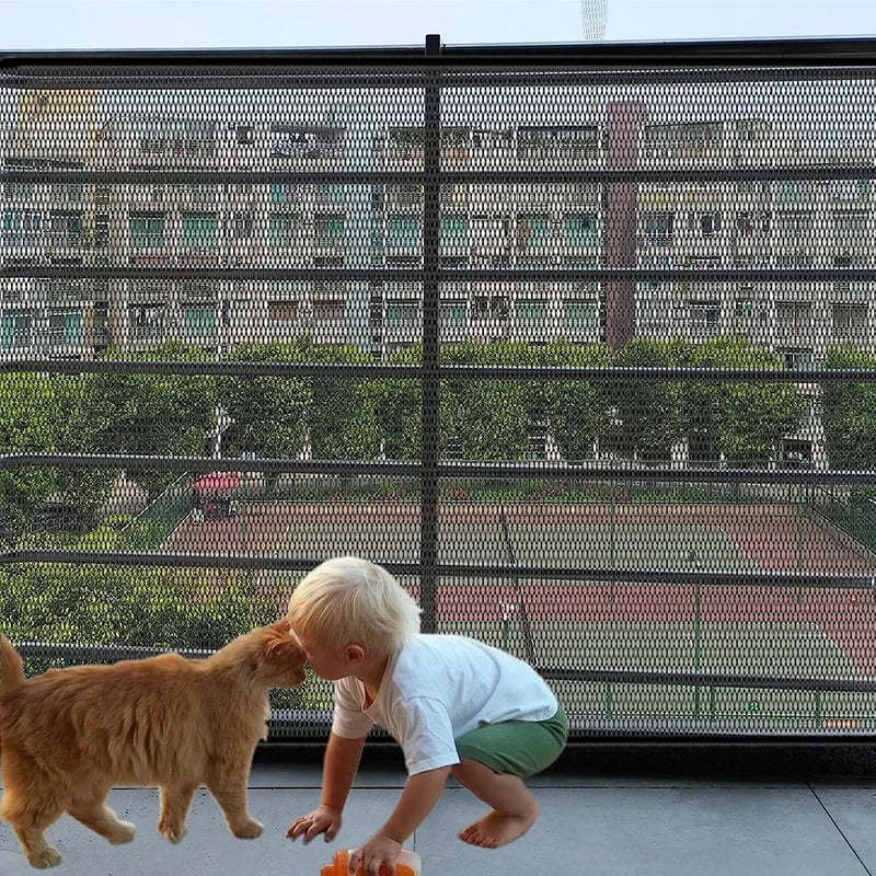 Foldable Mesh Dog Safety Fence & Playpen Gate