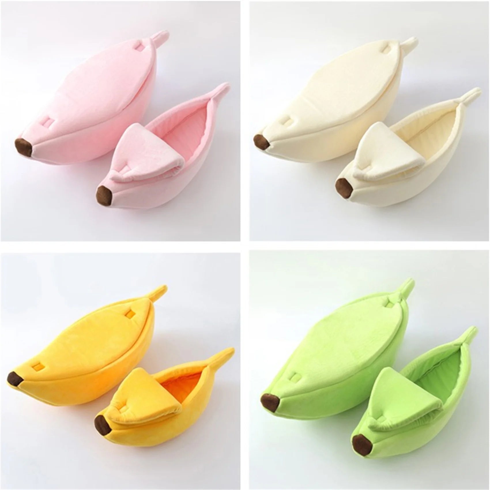 Banana Shaped Deep Sleep Pet Nest Warm Winter Cat Bed Indoor Soft Small Dog Cat Sleeping House Furniture