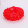 Dog Chew Toy Durable Squeaky Thorn Ring Interactive Sound Training Natural TPR Rubber Teeth Cleaning Grinding Non Toxic Puppy
