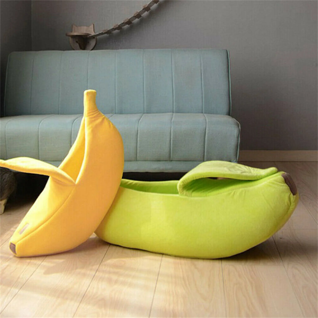 Banana Shaped Deep Sleep Pet Nest Warm Winter Cat Bed Indoor Soft Small Dog Cat Sleeping House Furniture