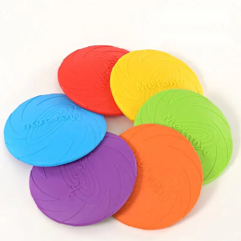 Dog Flying Disc Toy Rubber Pet  Bite Resistant Floating Water Toy for Training Throwing Interactive Play for Medium Large Dogs