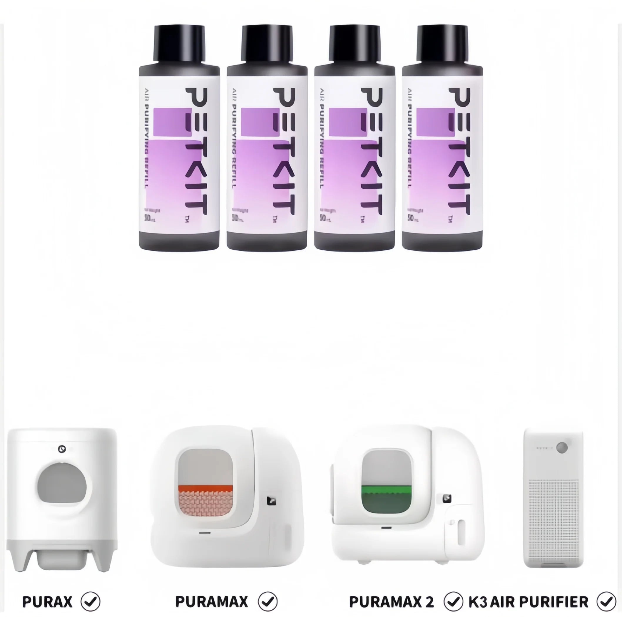 PETKIT Pet Purification Liquid Smart Self Clean Cat Litter Box Deodorant for a Special Purpose Air Purifying Refills