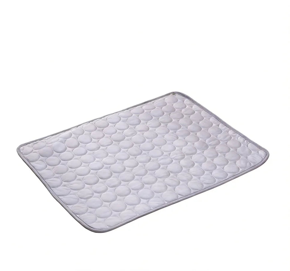 Summer Pet Cooling Mat Ice Silk Breathable Non-Slip Washable Cooling Pad for Dogs Cats Blue Pet Bed Mat