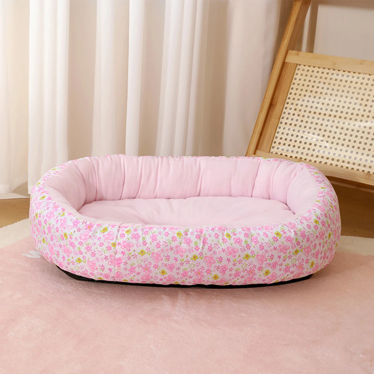 Floral All Season Dog Bed for French Bulldog Chihuahua Soft Cat Bed for Dogs Sleeping Puppy Pad Sofa Dog Bed  Four Color Pet Pad
