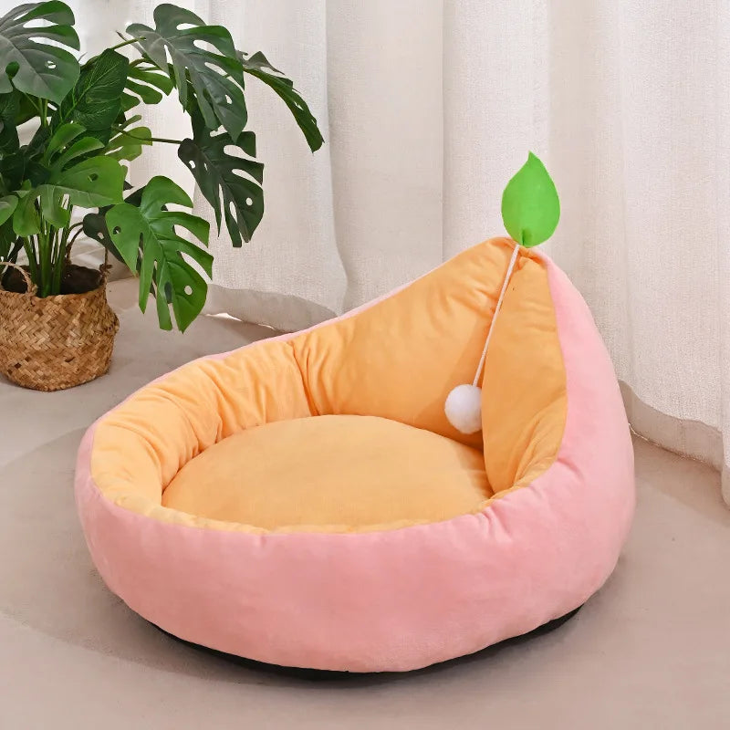 Avocado Vine Mat Cotton Fleece Double-sided Pad Pet Cat Bed, Suitable for Spring and Summer, Dog Bed, Cute Cat Bed