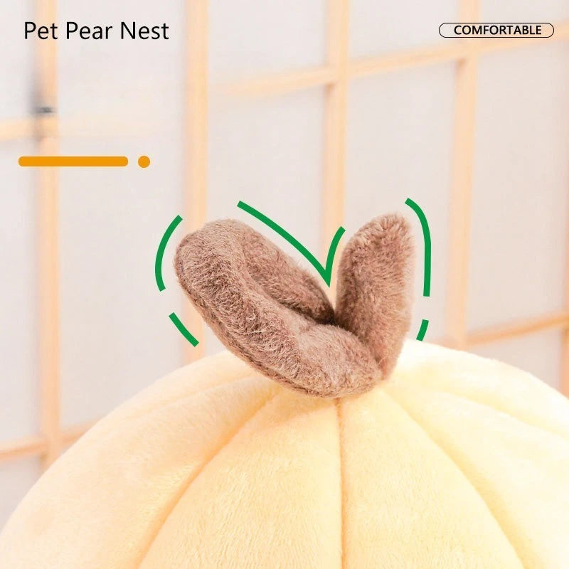 Pear Shaped Cat Bed Warm Pet House Cozy Dog Bed Semi Enclosed All Season Pet Sleeping Nest Winter Warmth Cat House Cat Beds