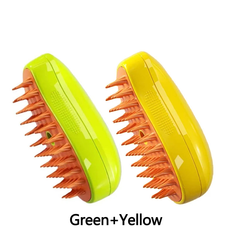 Electric Steam Brush for Cats & Dogs – 3-in-1 Grooming & Massage Tool