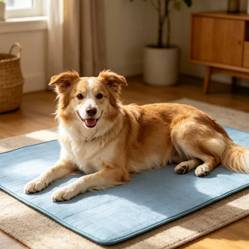 KEMORELA 2026 Ice Cool Upgrade Dog Cooling Mat Summer Pet Cold Bed Extra Large For Small Big Dogs Pad Breathable Pet Cold Bed