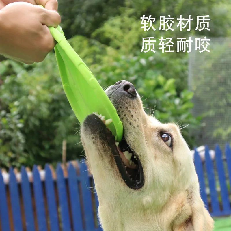 Dog Flying Disc Toy Rubber Pet  Bite Resistant Floating Water Toy for Training Throwing Interactive Play for Medium Large Dogs