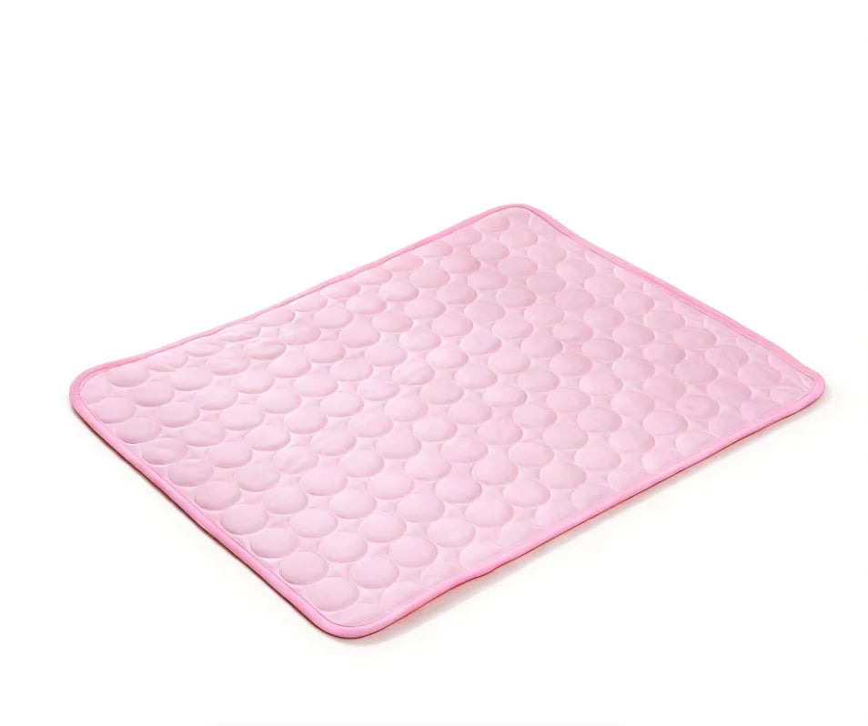 Summer Pet Cooling Mat Ice Silk Breathable Non-Slip Washable Cooling Pad for Dogs Cats Blue Pet Bed Mat