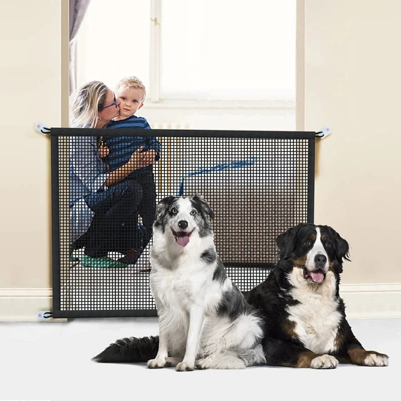 Foldable Mesh Dog Safety Fence & Playpen Gate