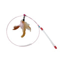 Interactive Cat Toy Funny Simulation Feather Fish with Bell Stick Toys for Kitten Playing Teaser Wand Toy игрушки для кошек