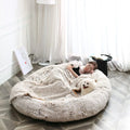 Human Dog Bed, Washable Faux Fur Dog Bed for People Doze Off, Napping Orthopedic Dog Bed, 71''x45''x14'' Size Fits You and Pets
