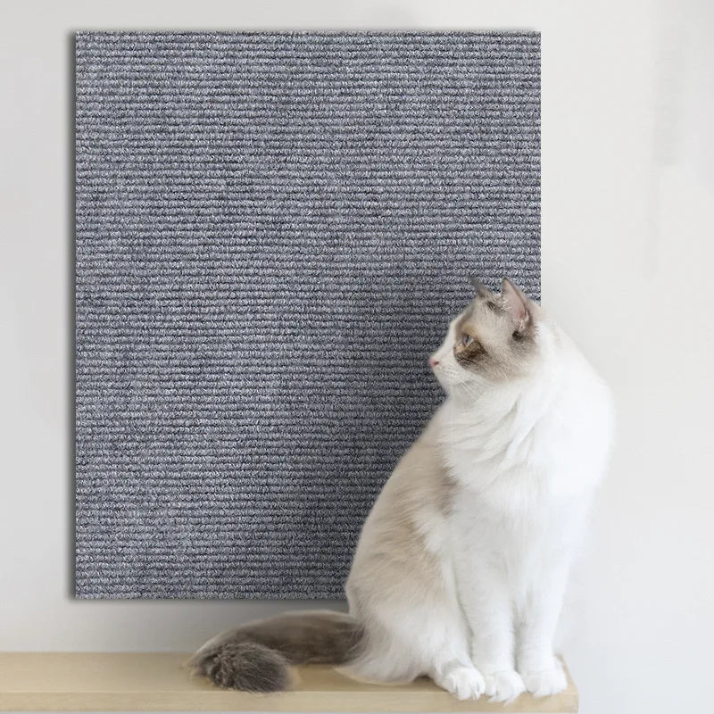 Cat Scratch Board Wall Self Adhesive Anti Scratch Sofa Protector DIY Cat Scratching Mat Carpet Trimmable Paw Sharpener Furniture Protector Couch Guard Scratch Pad for Cats Kittens