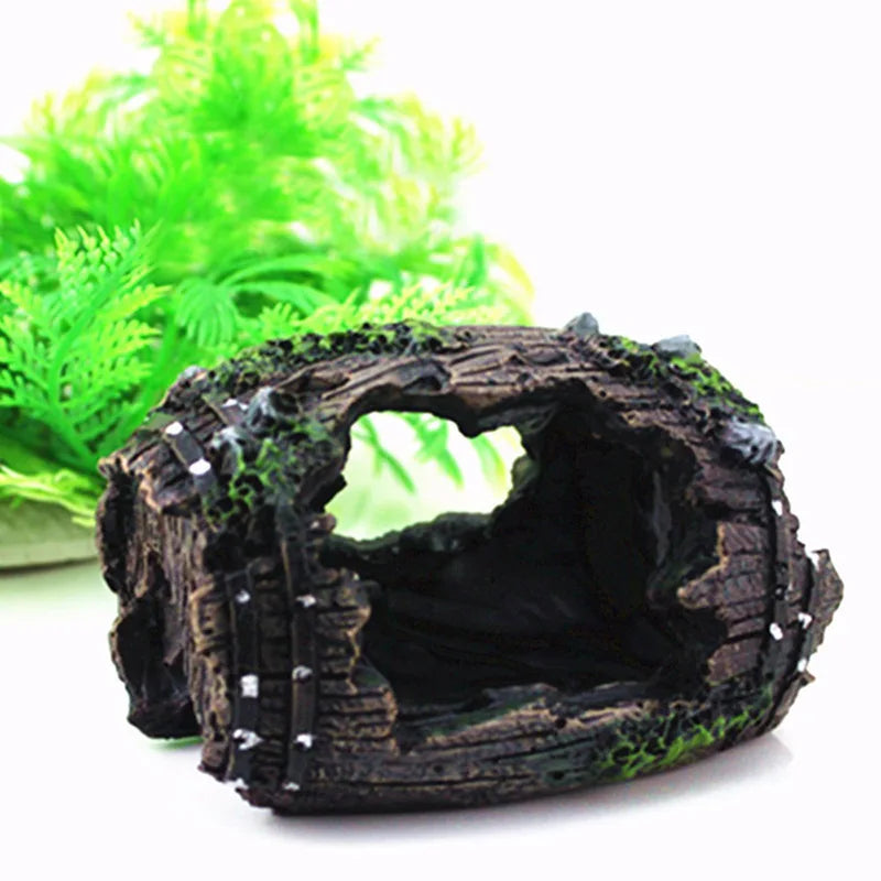 Aquarium Decorations for Fish for Tank Resin Broken Barrel Hideout Cave for Shri Tank Aquarium Decoration Background