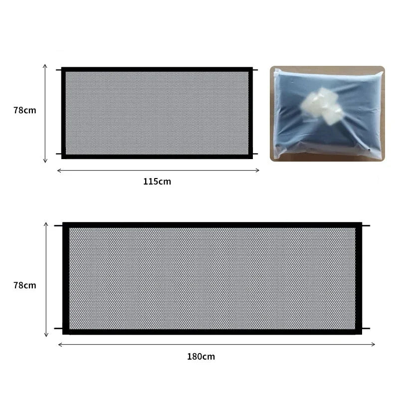 Foldable Mesh Dog Safety Fence & Playpen Gate