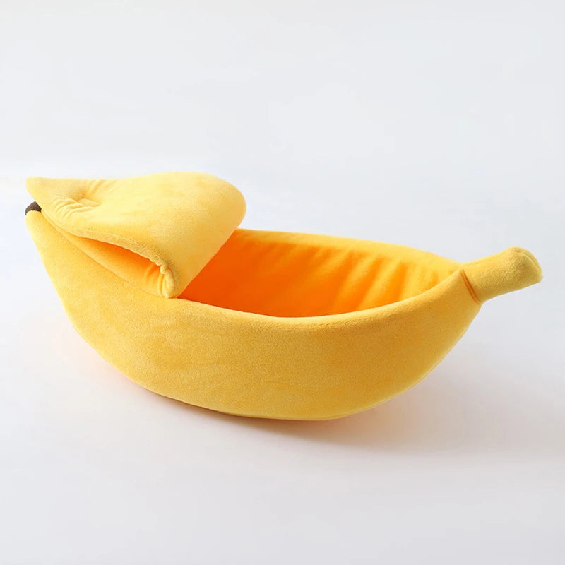 Banana Shaped Deep Sleep Pet Nest Warm Winter Cat Bed Indoor Soft Small Dog Cat Sleeping House Furniture