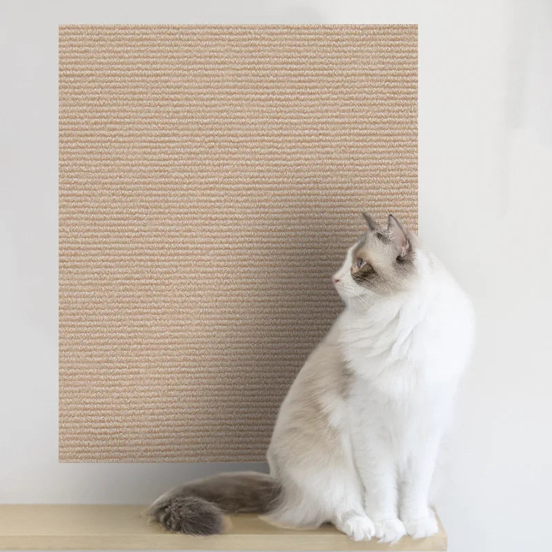 Cat Scratch Board Wall Self Adhesive Anti Scratch Sofa Protector DIY Cat Scratching Mat Carpet Trimmable Paw Sharpener Furniture Protector Couch Guard Scratch Pad for Cats Kittens