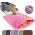 Cat Litter Mat Double Layer Honeycomb Litter Trapping Mat Non Slip Waterproof Large Cat Litter Box Mat Wear Resistant Litter Catcher Filter Mat Easy Clean Paw Cleaning Mat Small Medium Cats