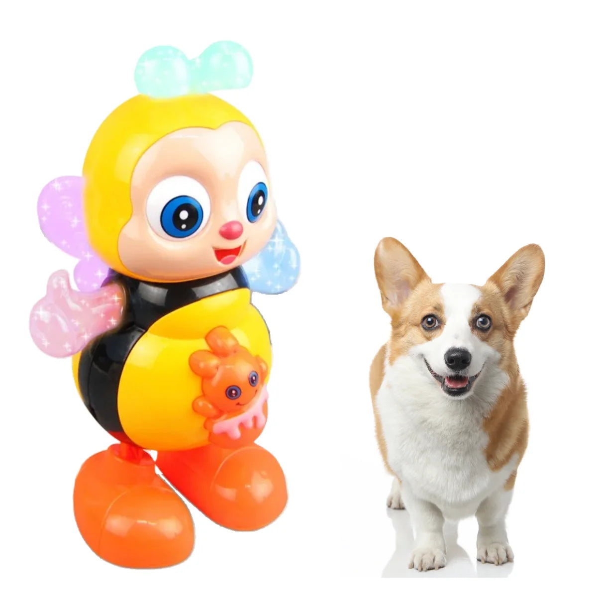 Dog Toys Dancing Bee Toy Electric Toys Musical Electronic Cartoon Bee Educational Toys Interactive Singing Pet Toys Supplies