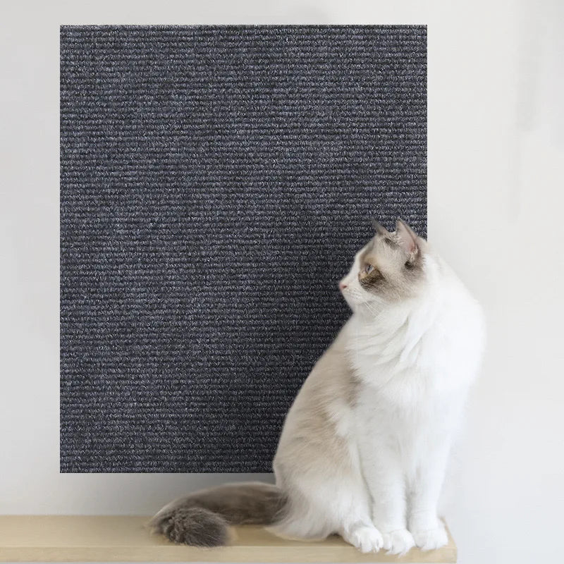 Cat Scratch Board Wall Self Adhesive Anti Scratch Sofa Protector DIY Cat Scratching Mat Carpet Trimmable Paw Sharpener Furniture Protector Couch Guard Scratch Pad for Cats Kittens