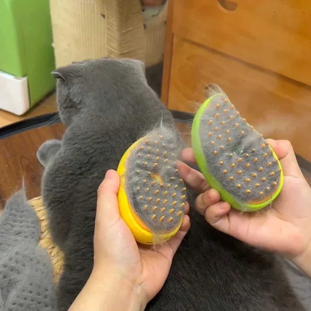 Electric Steam Brush for Cats & Dogs – 3-in-1 Grooming & Massage Tool