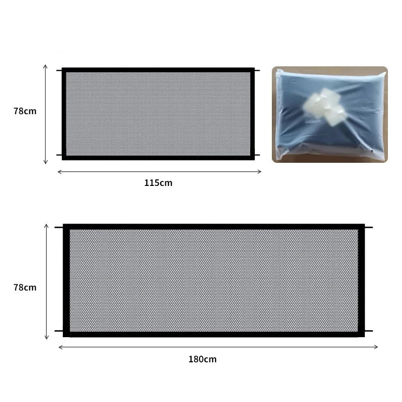 Foldable Mesh Dog Safety Fence & Playpen Gate