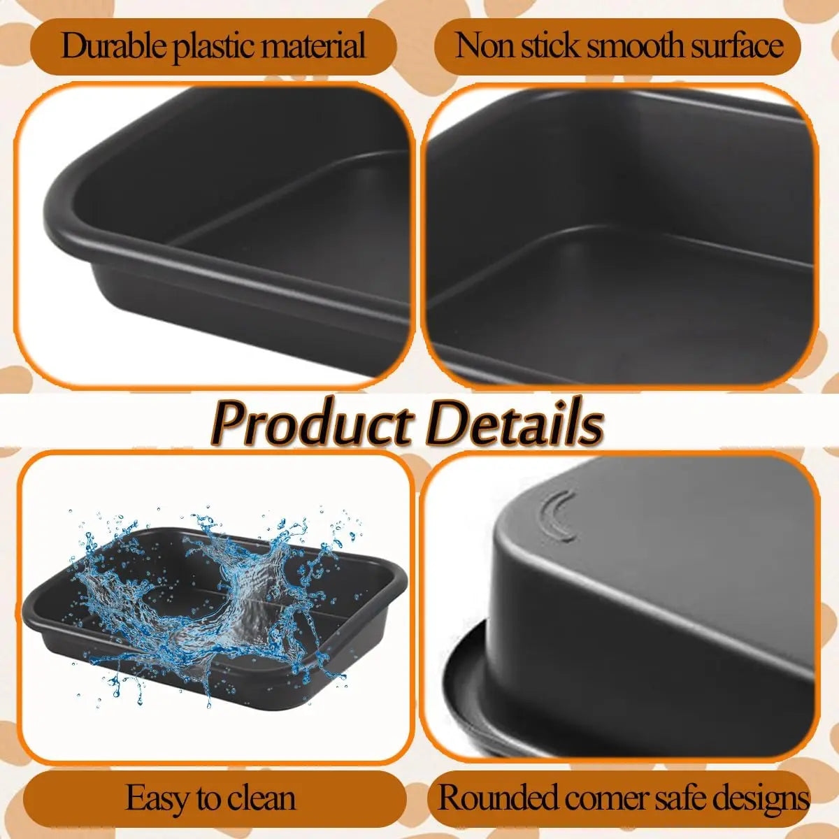 Premium Litter Box, Oversized Pet Litter Box, Low Entry Open Litter Box, Suitable for Weak, Elderly Kittens, Easy to Clean