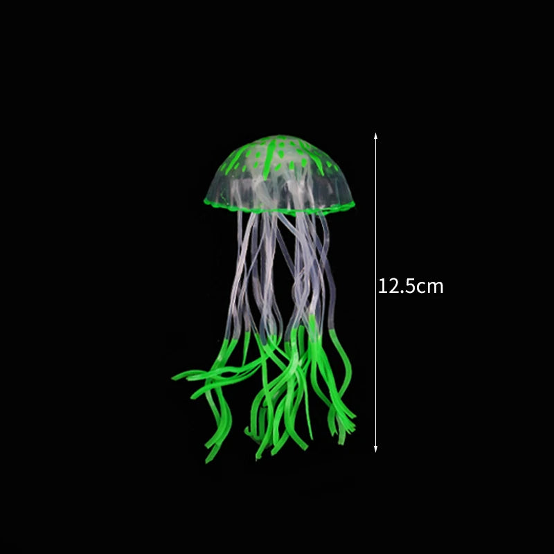 Aquarium Decoration Glowing Silicone Fake Jellyfish Artificial Ornaments Fish Tank Landscaping Decoration Aquarium Accessories