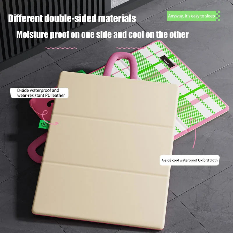 Foldable Double-Sided Cooling Pet Mat with Headrest, Waterproof Urine-Proof Portable Pet Bed Pad for Cats & Dogs Puppy Kitten, Summer Chill Cooling Mat, Easy Clean Travel & Home Pet Bed
