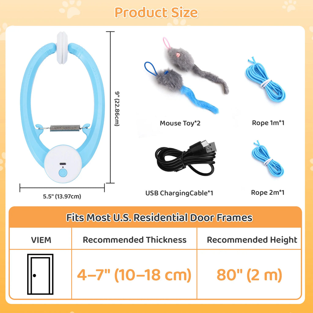 Electric Automatic Interactive Cat Toy USB Rechargeable Fluttering Butterfly Feather Wand for Indoor Enrichment And Stimulation