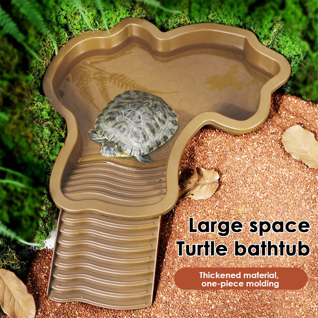 Reptile Bathing Pool & Water Bowl for Turtles & Tortoises