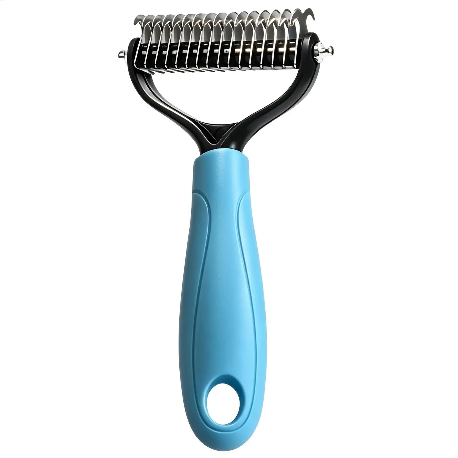 Double Sided Pet Deshedding Brush Dog Undercoat Rake For Shedding & Dematting Dog Dematting Grooming Tool For Pet Grooming Tool