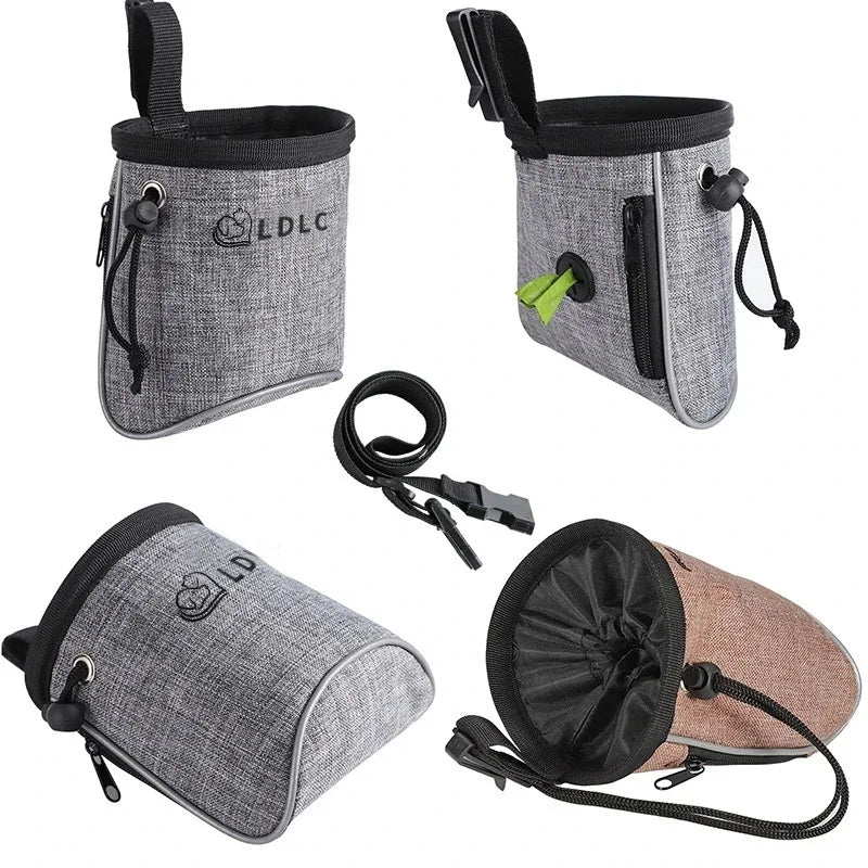 Dog Treat Training Pouch Easily Carries Pet Toys Treats Built In Poop Bag Dispenser Outdoor Dog Trainings Bag