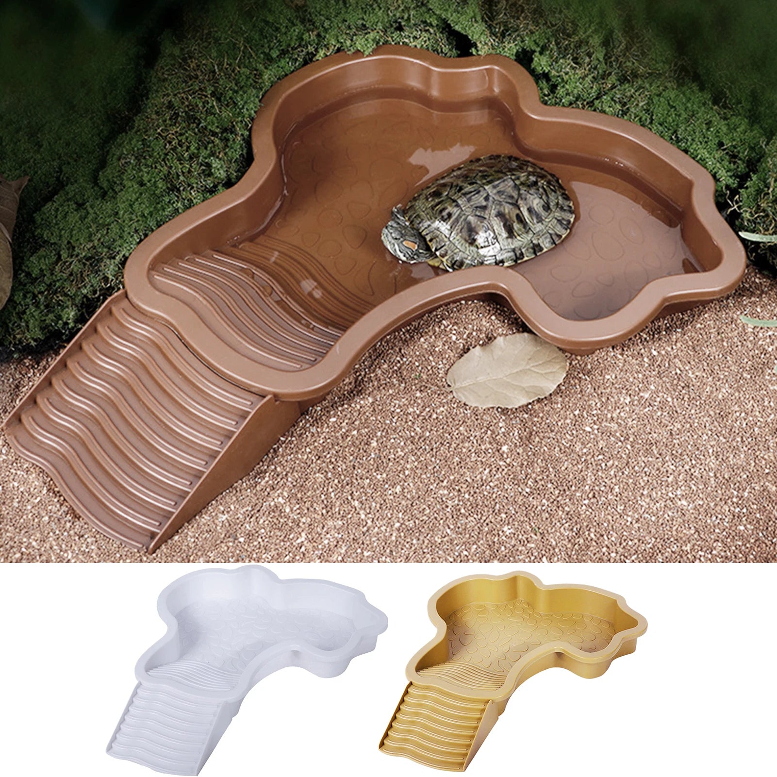 Reptile Bathing Pool & Water Bowl for Turtles & Tortoises