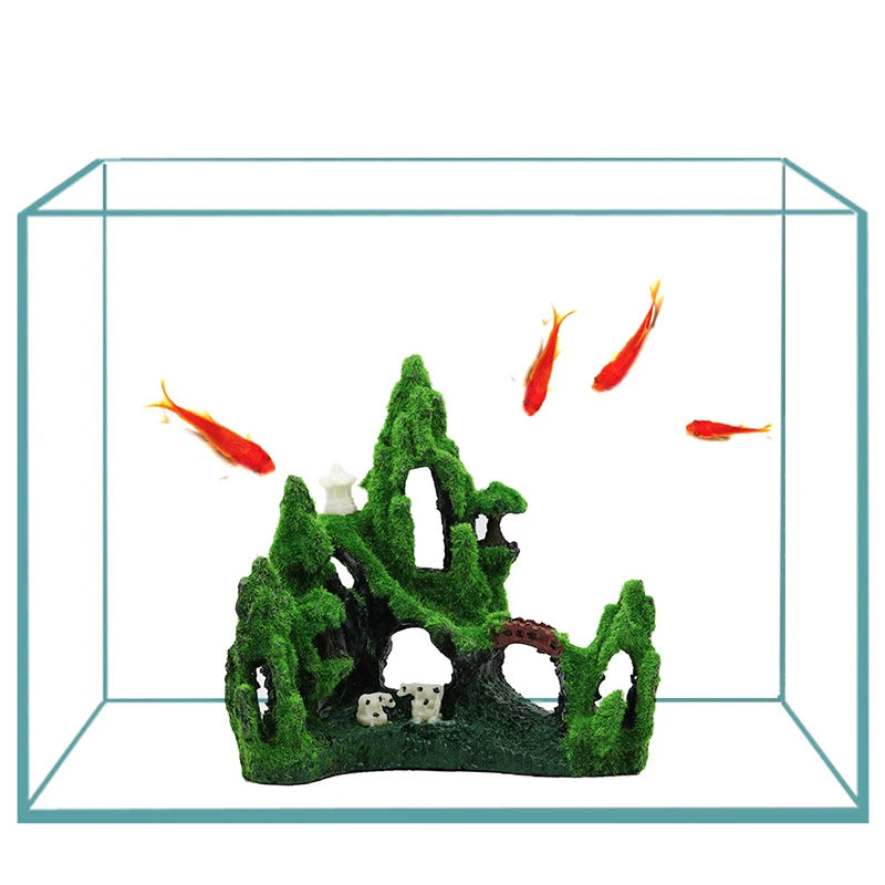 Mossy Rockery Aquarium Landscape Decoration