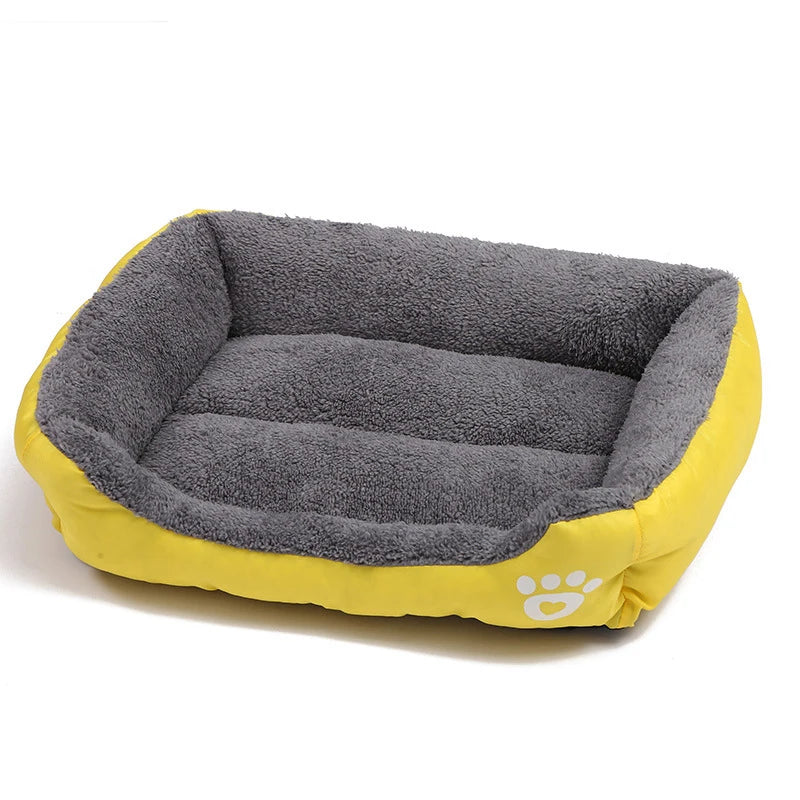 Soft Square Large Dog Sofa Elastic Dog House Cushion Winter Warm Medium Dog Bed Washable Cat Kennel House Accessories
