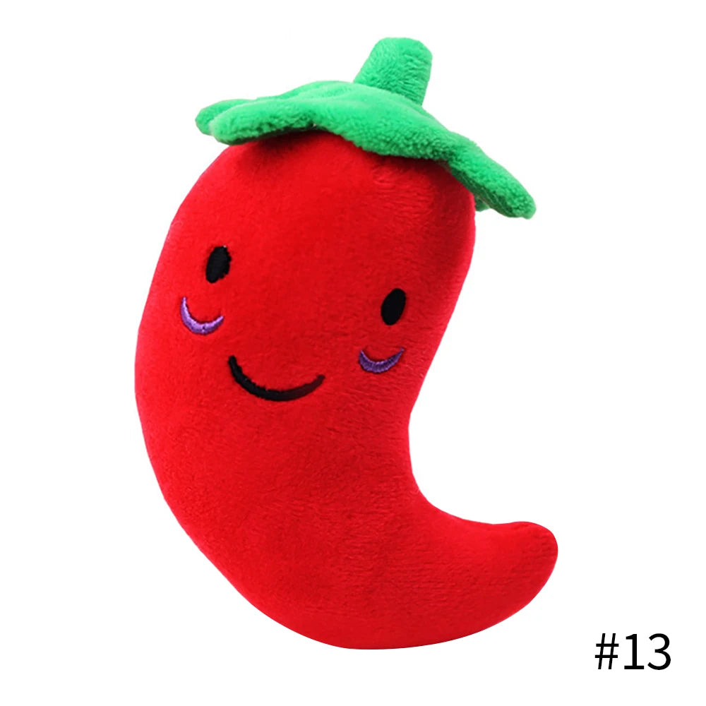 1Pc Pet Toys Fruit Animals Cartoon Dog Toy Stuffed Squeaking Cute Plush Puzzle for Dogs Cat Chew Squeaker Squeaky Toy