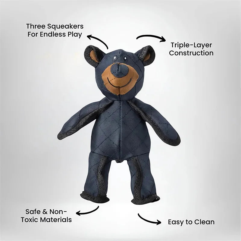 Dog Unbreakable Teddy Extreme Bear Toys Domineering Chewers Indestructible Plush Squeaking Toy Durable Tough Heavy-duty Chew Toy