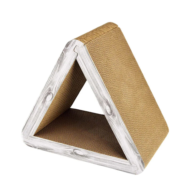 New Vertical Cats Tower Scratcher Triangular Foldable Scratching Post Multipurpose 3-in-1 Cats Pet Product Cat Pad  6-Sided Use