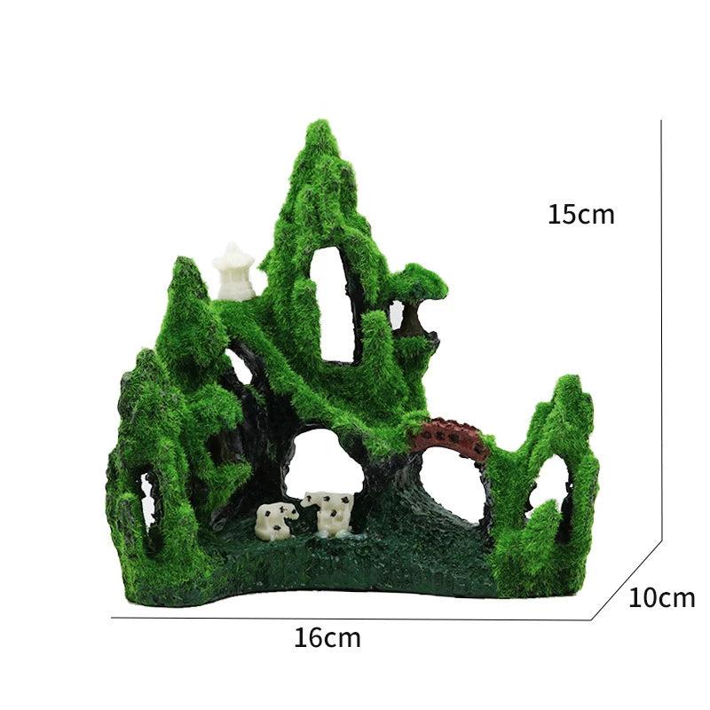 Mossy Rockery Aquarium Landscape Decoration