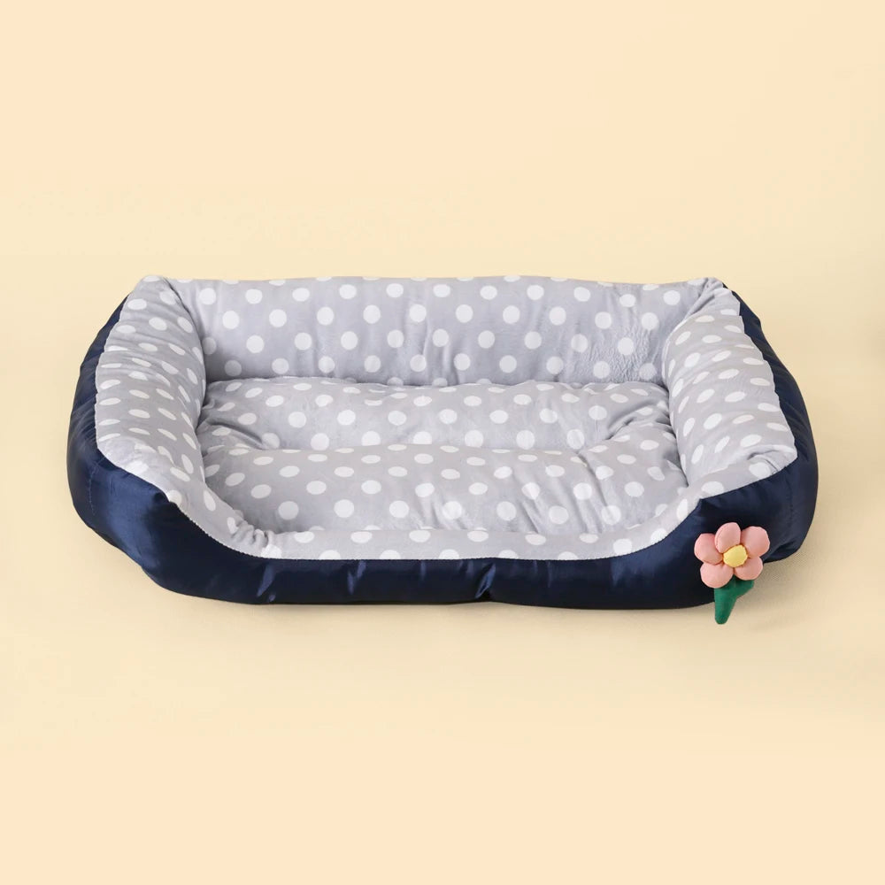 Soft Square Large Dog Sofa Elastic Dog House Cushion Winter Warm Medium Dog Bed Washable Cat Kennel House Accessories