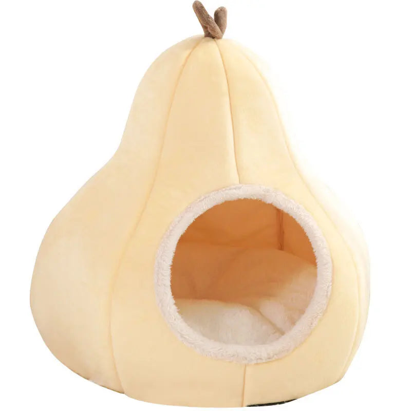 Pear Shaped Cat Bed Warm Pet House Cozy Dog Bed Semi Enclosed All Season Pet Sleeping Nest Winter Warmth Cat House Cat Beds