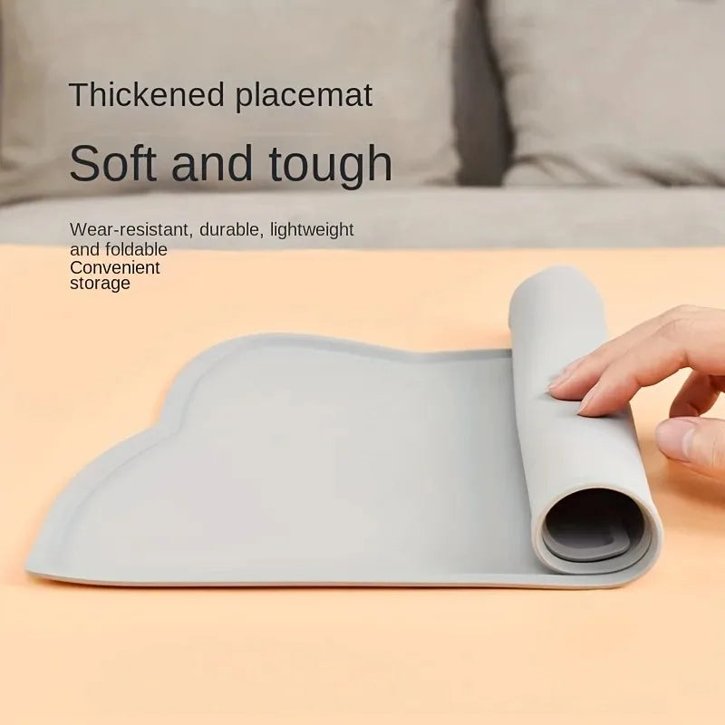 Silicone Pet Feeding Mat Waterproof Anti Slip Dog Cat Bowl Mat Leak Proof Easy Clean Pet Placemat Supplies Cat Bowl Mat Feeding