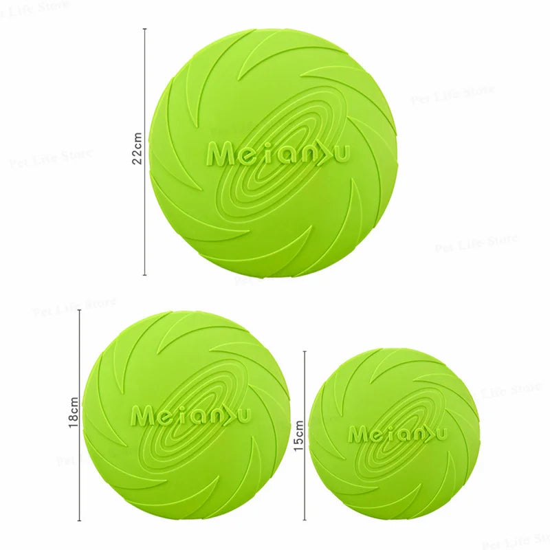 Dog Flying Disc Toy Rubber Pet  Bite Resistant Floating Water Toy for Training Throwing Interactive Play for Medium Large Dogs