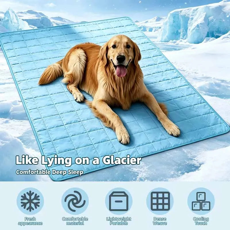 KEMORELA 2026 Ice Cool Upgrade Dog Cooling Mat Summer Pet Cold Bed Extra Large For Small Big Dogs Pad Breathable Pet Cold Bed