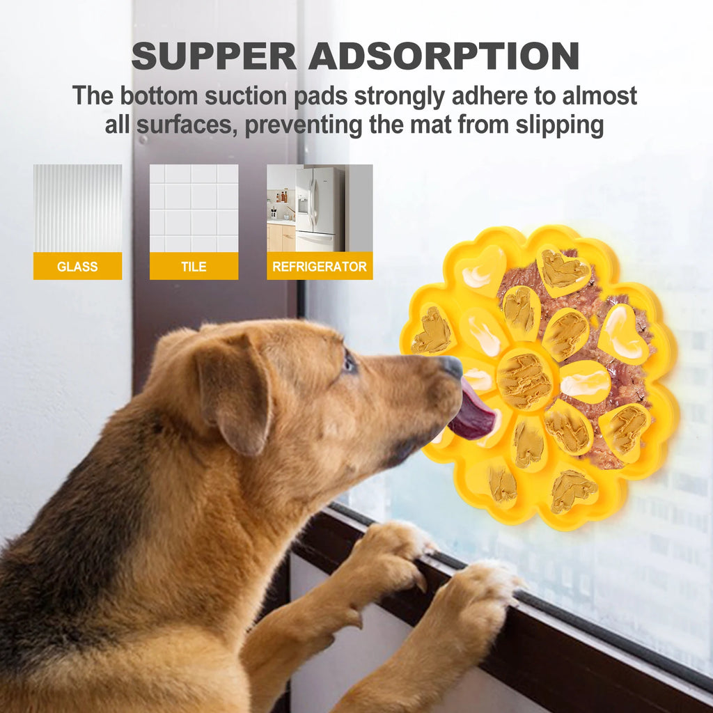 Pet Slow feeder Bowl Licking Pad Lick Feeder Pad with Suction Cup Choke Proof Silicone Slow Food Dog and Cat Feeding Products