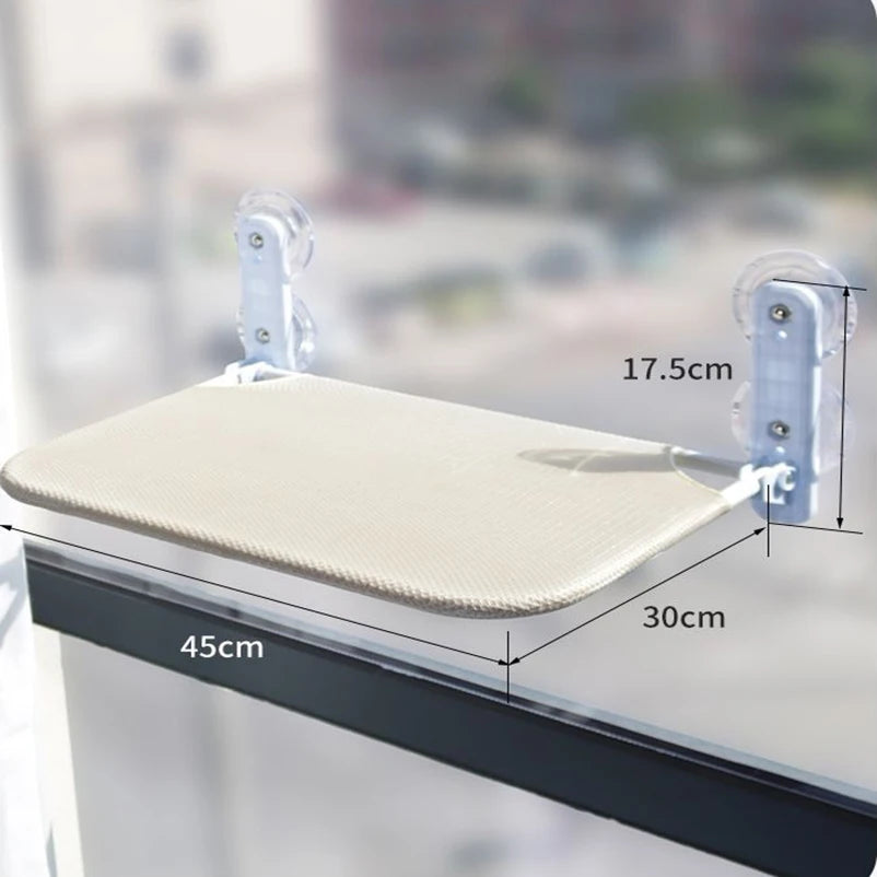 Ultra-Soft Cat Window Hammock Bed - Cozy Cloud-Like Perch for Feline Naptime - Securely Mounted, Perfect Space-Saving