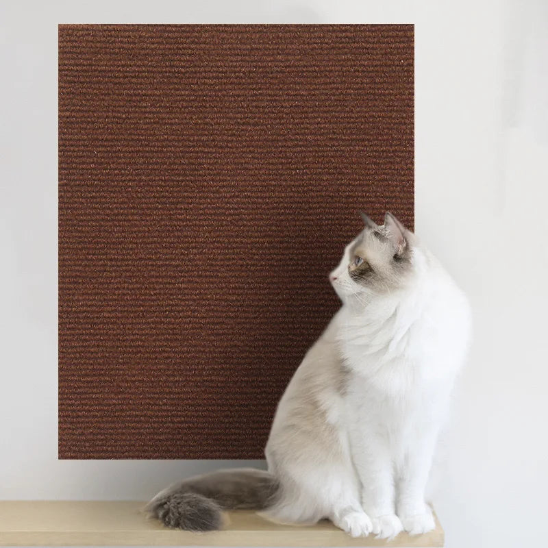 Cat Scratch Board Wall Self Adhesive Anti Scratch Sofa Protector DIY Cat Scratching Mat Carpet Trimmable Paw Sharpener Furniture Protector Couch Guard Scratch Pad for Cats Kittens