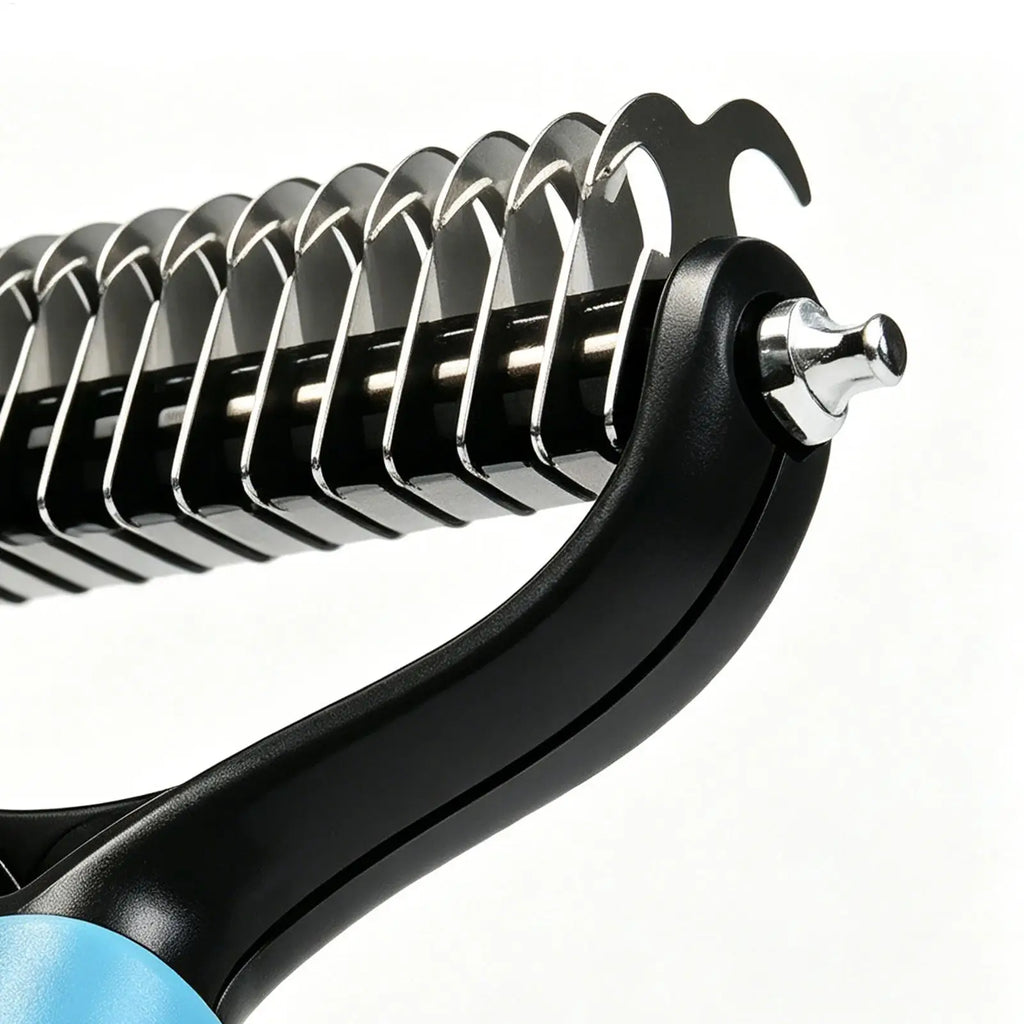 Double Sided Pet Deshedding Brush Dog Undercoat Rake For Shedding & Dematting Dog Dematting Grooming Tool For Pet Grooming Tool